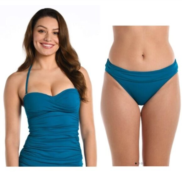 NWT La Blanca Island Goddess Bandeau Tankini Set - 8 - Picture 1 of 8